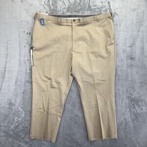 New Haggar Classic Fit Premium No Iron Khaki Dress Pants Men's Size 52x29 Beige